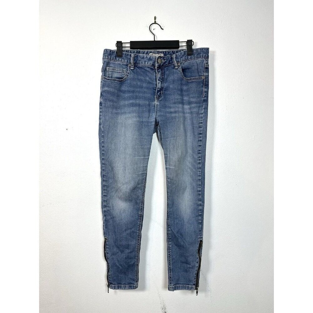 Free People Women's Size 29 Skinny Denim Jeans Zip Ankle Medium Urban Outfitters